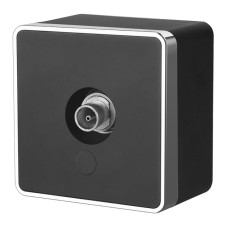 ТВ-розетка оконечная Werkel Gallant черный/хром W5083035 4690389164767