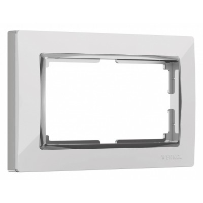 Рамка для двойной розетки Werkel Snabb (белый/хром) W0081901