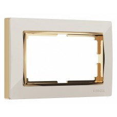 Рамка для двойной розетки Werkel Snabb (слоновая кость/золото) W0081932