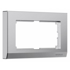 Рамка для двойной розетки Werkel Stark (серебряный матовый) W0081865