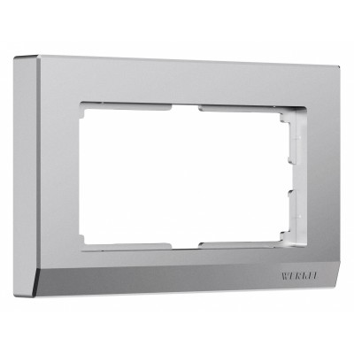 Рамка для двойной розетки Werkel Stark (серебряный матовый) W0081865
