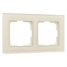 Рамка на 2 поста Werkel Favorit (молочный, стекло) W0021141