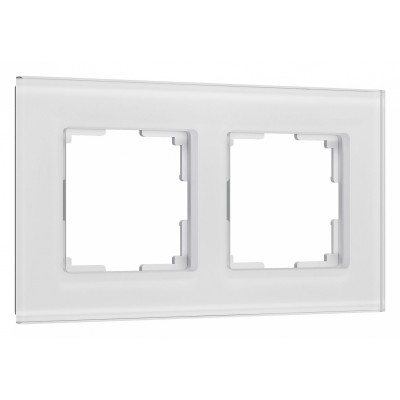 Рамка на 2 поста Werkel Senso (белый, стекло soft-touch) W0023101