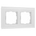 Рамка на 2 поста Werkel Senso (белый, стекло soft-touch) W0023101