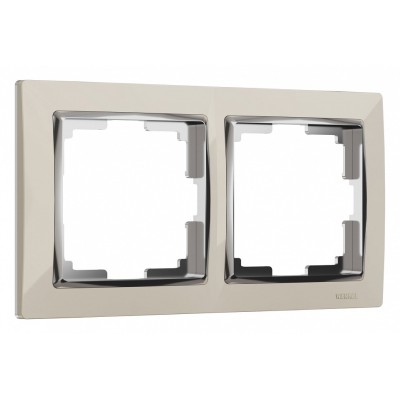 Рамка на 2 поста Werkel Snabb (слоновая кость/хром) W0021903