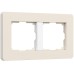 Рамка на 2 поста Werkel Split (айвори/белый, soft-touch) W0023066