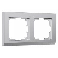 Рамка на 2 поста Werkel Stark (серебряный матовый) W0021865