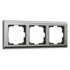 Рамка на 3 поста Werkel Metallic (глянцевый никель) W0031602