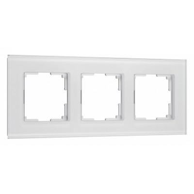 Рамка на 3 поста Werkel Senso (белый, стекло soft-touch) W0033101