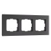 Рамка на 3 поста Werkel Senso (черный, стекло soft-touch) W0033108