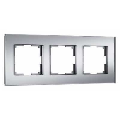 Рамка на 3 поста Werkel Senso (серебряный, стекло soft-touch) W0033106