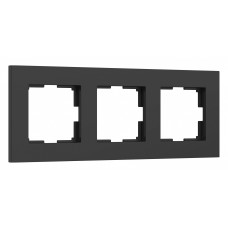Рамка на 3 поста Werkel Slab (черный софт) W0032908
