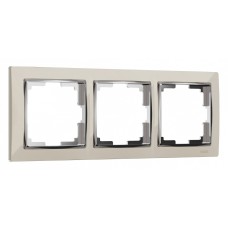 Рамка на 3 поста Werkel Snabb (слоновая кость/хром) W0031903