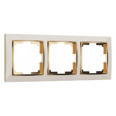 Рамка на 3 поста Werkel Snabb (слоновая кость/золото) W0031932