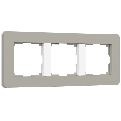 Рамка на 3 поста Werkel Split (дымчатый/белый, soft-touch) W0033067