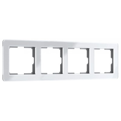 Рамка на 4 поста Werkel Acrylic (белый) W0042701