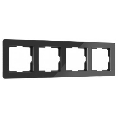 Рамка на 4 поста Werkel Acrylic (черный) W0042708