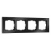 Рамка на 4 поста Werkel Aluminium (черный алюминий) W0041708
