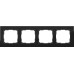 Рамка на 4 поста Werkel Aluminium (черный алюминий) W0041708