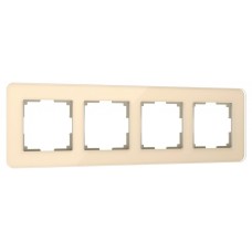 Рамка на 4 поста Werkel Elite (айвори, стекло) W0042443