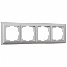 Рамка на 4 поста Werkel Fiore (серебряный) W0042206