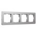 Рамка на 4 поста Werkel Platinum (алюминий) W0042606