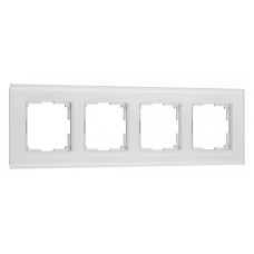 Рамка на 4 поста Werkel Senso (белый, стекло soft-touch) W0043101