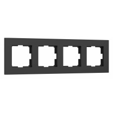 Рамка на 4 поста Werkel Slab (черный софт) W0042908