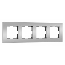 Рамка на 4 поста Werkel Slab (серебро софт) W0042965