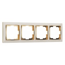 Рамка на 4 поста Werkel Snabb (слоновая кость/золото) W0041932