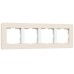 Рамка на 4 поста Werkel Split (айвори/белый, soft-touch) W0043066