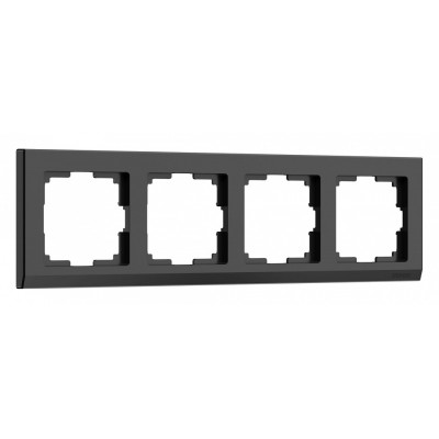 Рамка на 4 поста Werkel Stark (черный) W0041808