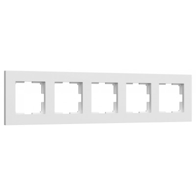 Рамка на 5 постов Werkel Slab белый софт W0052961