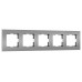 Рамка на 5 постов Werkel Slab серебро софт W0052965
