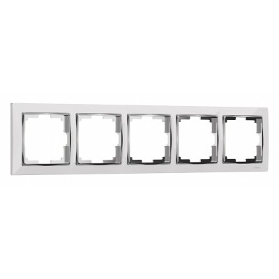 Рамка на 5 постов Werkel Snabb (белый/хром) W0051901