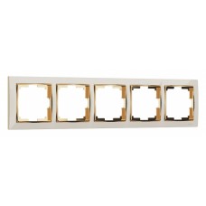 Рамка на 5 постов Werkel Snabb (слоновая кость/золото) W0051932