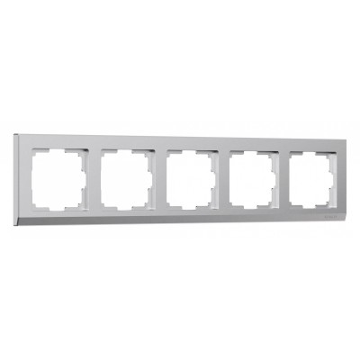 Рамка на 5 постов Werkel Stark (серебряный матовый) W0051865