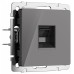 Розетка Ethernet RJ-45 без рамки Werkel графит акрил W1181044