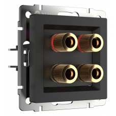Розетка акустическая без рамки Werkel черный матовый W1185008