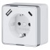 Розетка с заземлением и со шторками и USB Werkel Gallant (белая) W5071701