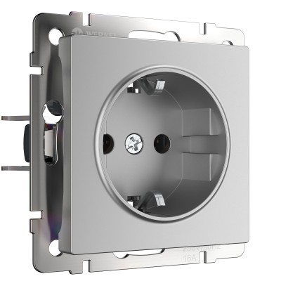 Розетка с заземлением и со шторкой, без рамки Werkel  W1171106