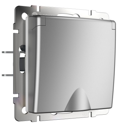 Розетка с заземлением и со шторкой, без рамки с крышкой Werkel  W1171206