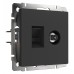 ТВ-розетка и розетка Ethernet RJ-45 без рамки Werkel черный матовый W1181308