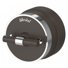 Выключатель двухклавишный с корпусом Werkel Vintage (мокко матовый/хром) W5822052