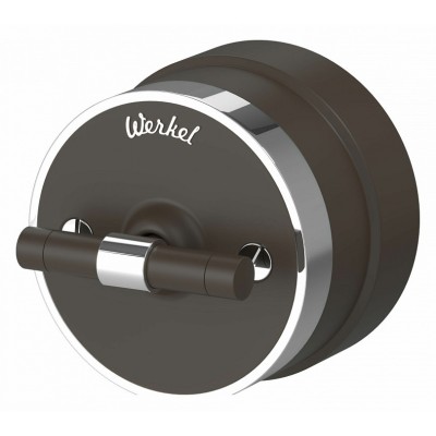 Выключатель одноклавишный с корпусом Werkel Vintage (мокко матовый/хром) W5812052