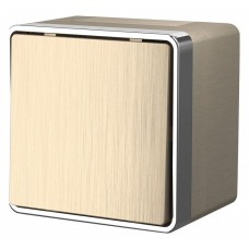 Выключатель одноклавишный влагозащищенный Werkel Gallant (шампань рифленый) W5010210
