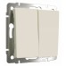 Выключатель проходной двухклавишный Werkel айвори матовый W1122062
