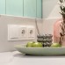 Выключатель проходной двухклавишный без рамки Werkel белые W1122001