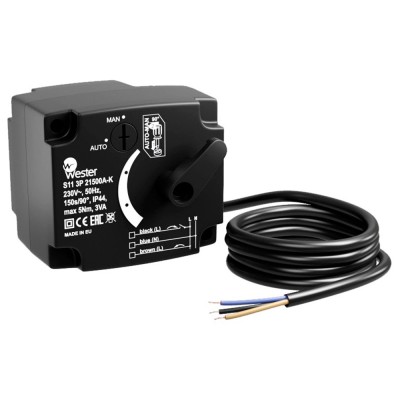 Привод Wester S11 3P 21500A-K 230 VAC 50 Hz 150s/90гр 3-точ. SPDT 5 Nm