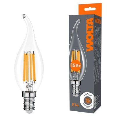 Лампа светодиодная Wolta  E14 15Вт 4000K WF-CT35-15W4KE14